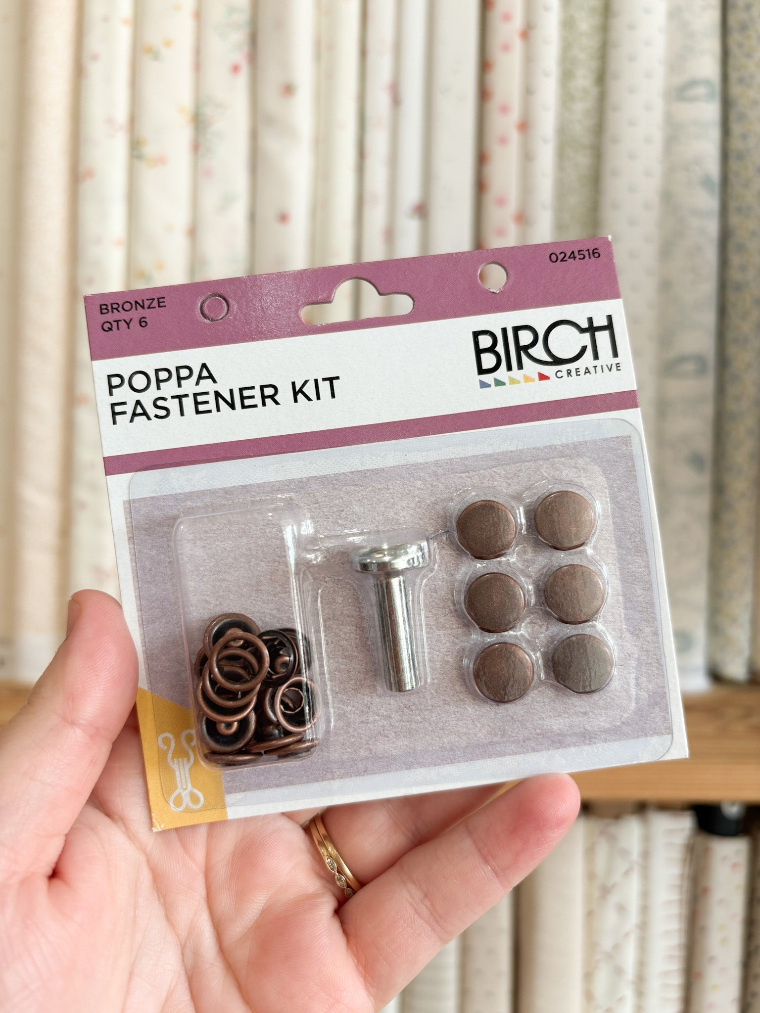 Bronze Poppa Fastener Kit - Birch