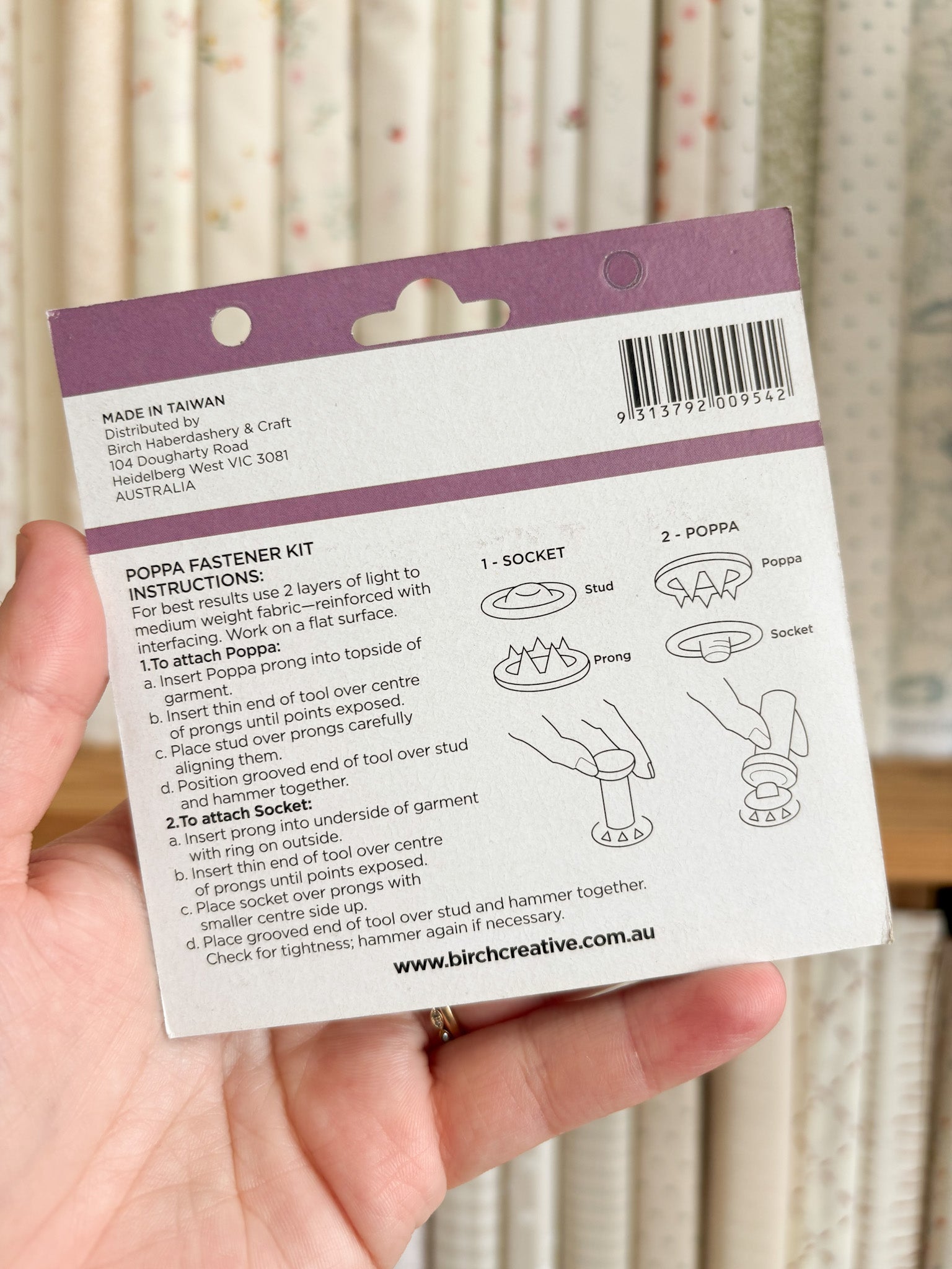 Bronze Poppa Fastener Kit - Birch