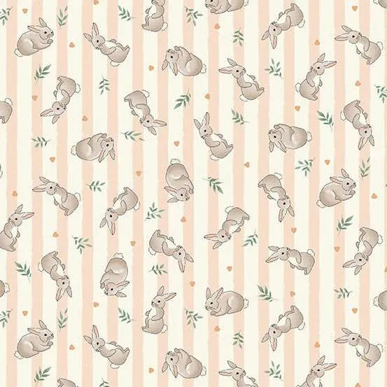 Bunnies Coral - Little Ones by Makower