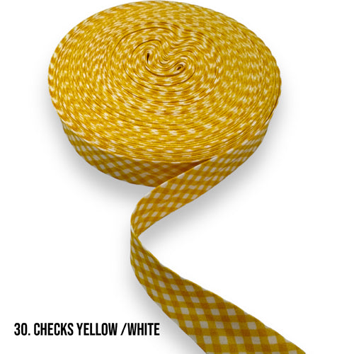 Bias Binding - Checks Yellow/White