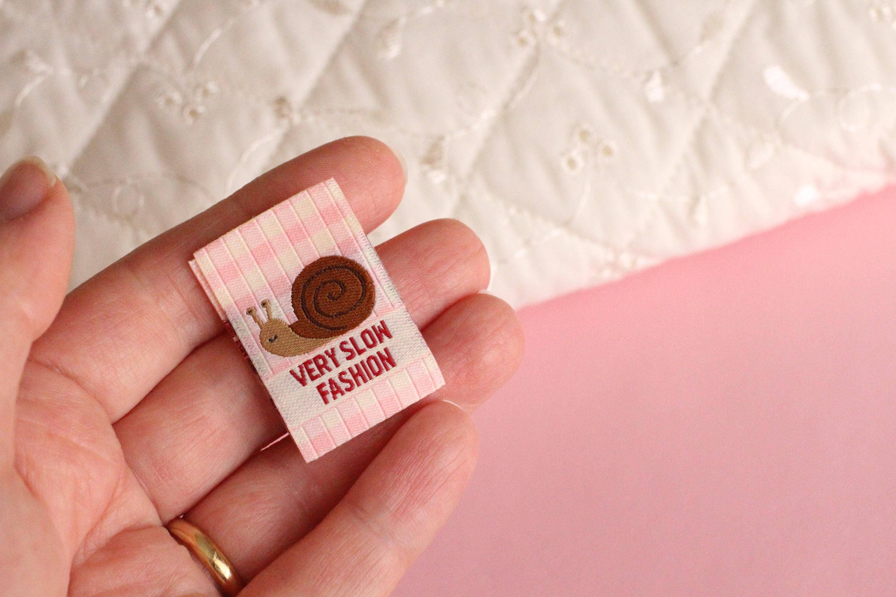 Slow Fashion Snail Sloth Labels - Cosy Club Handmade