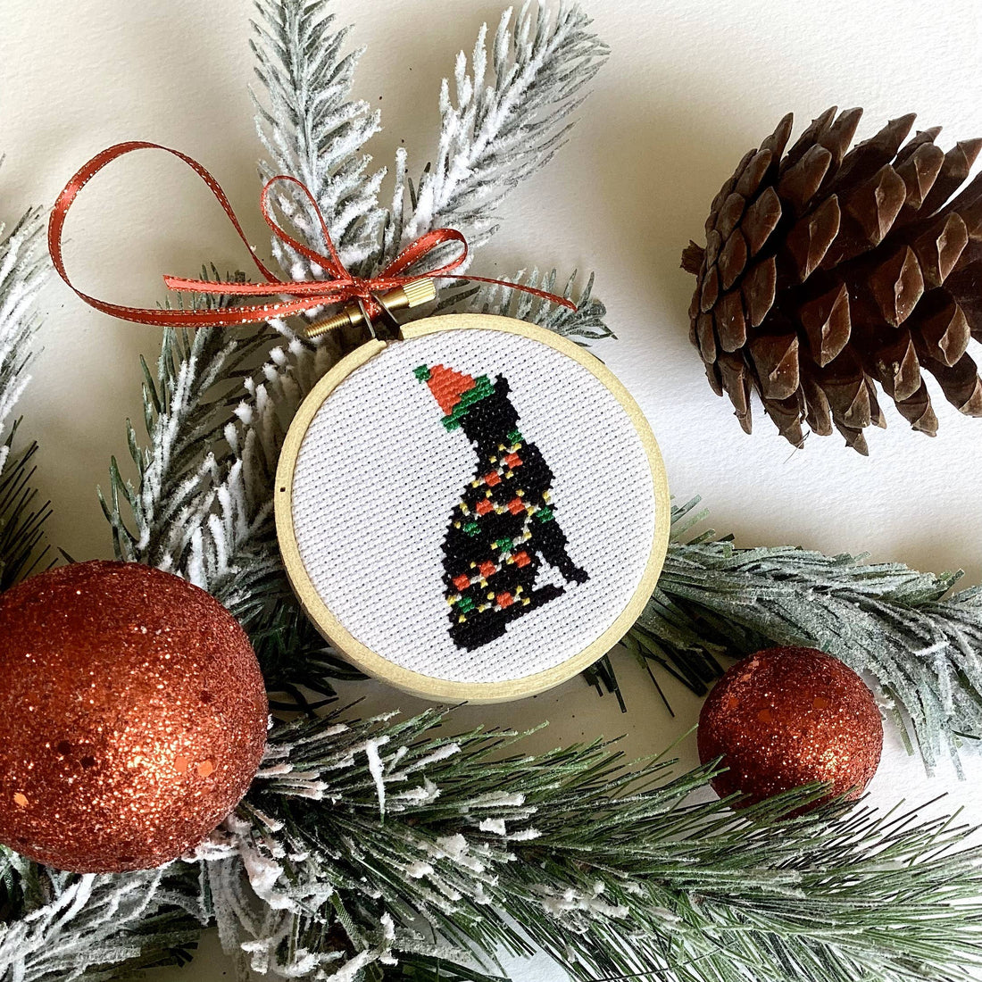 Tangled in Christmas Cross Stitch Kit - Craft Make Do