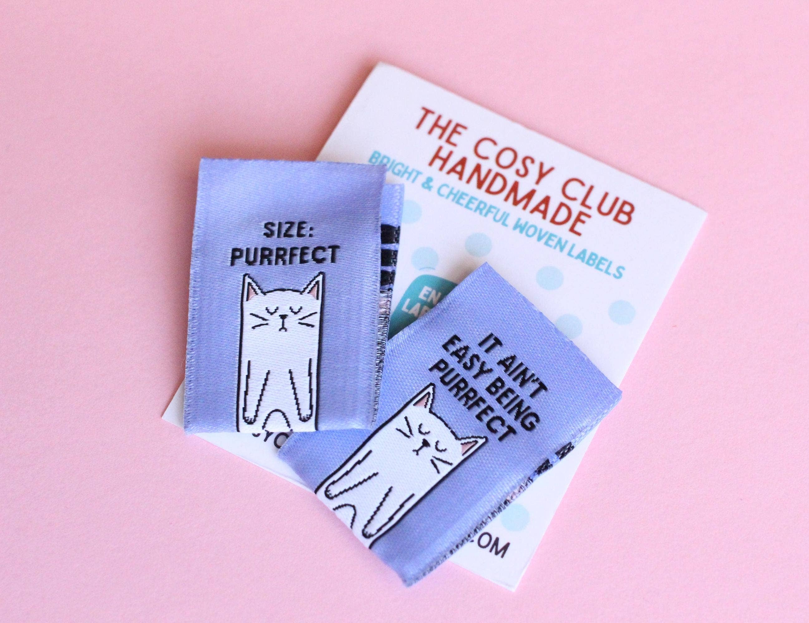 Purrfect Cat Labels - Cosy Club Handmade