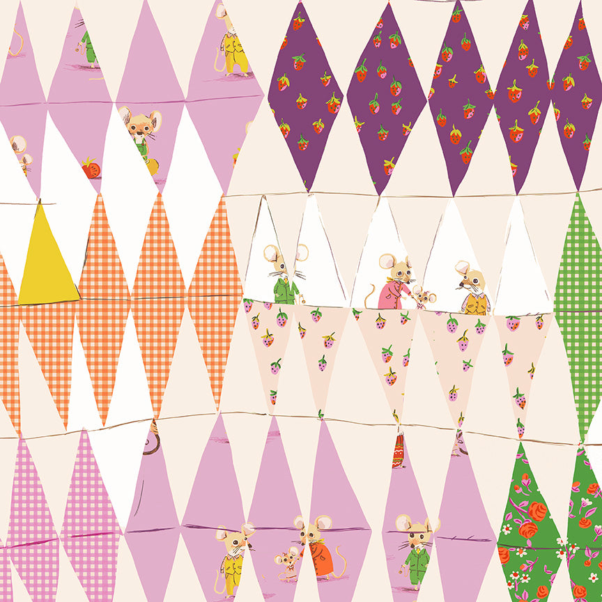 Trixie Collage Blush - Heather Ross Favorites by Windham Fabrics
