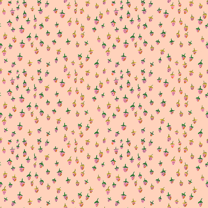 Field Strawberries Blush - Heather Ross Favorites by Windham Fabrics