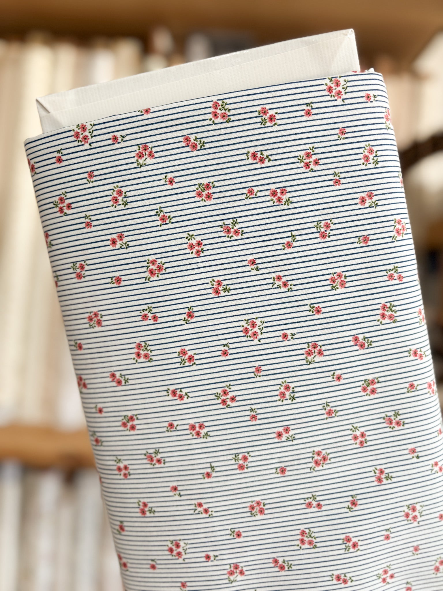 Blue Floral Stripe 6110-D2-4 by Sevenberry