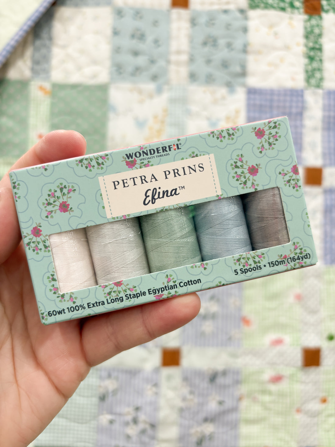 Petra Prins Efina 60wt Thread Pack - Fog - Wonderfil
