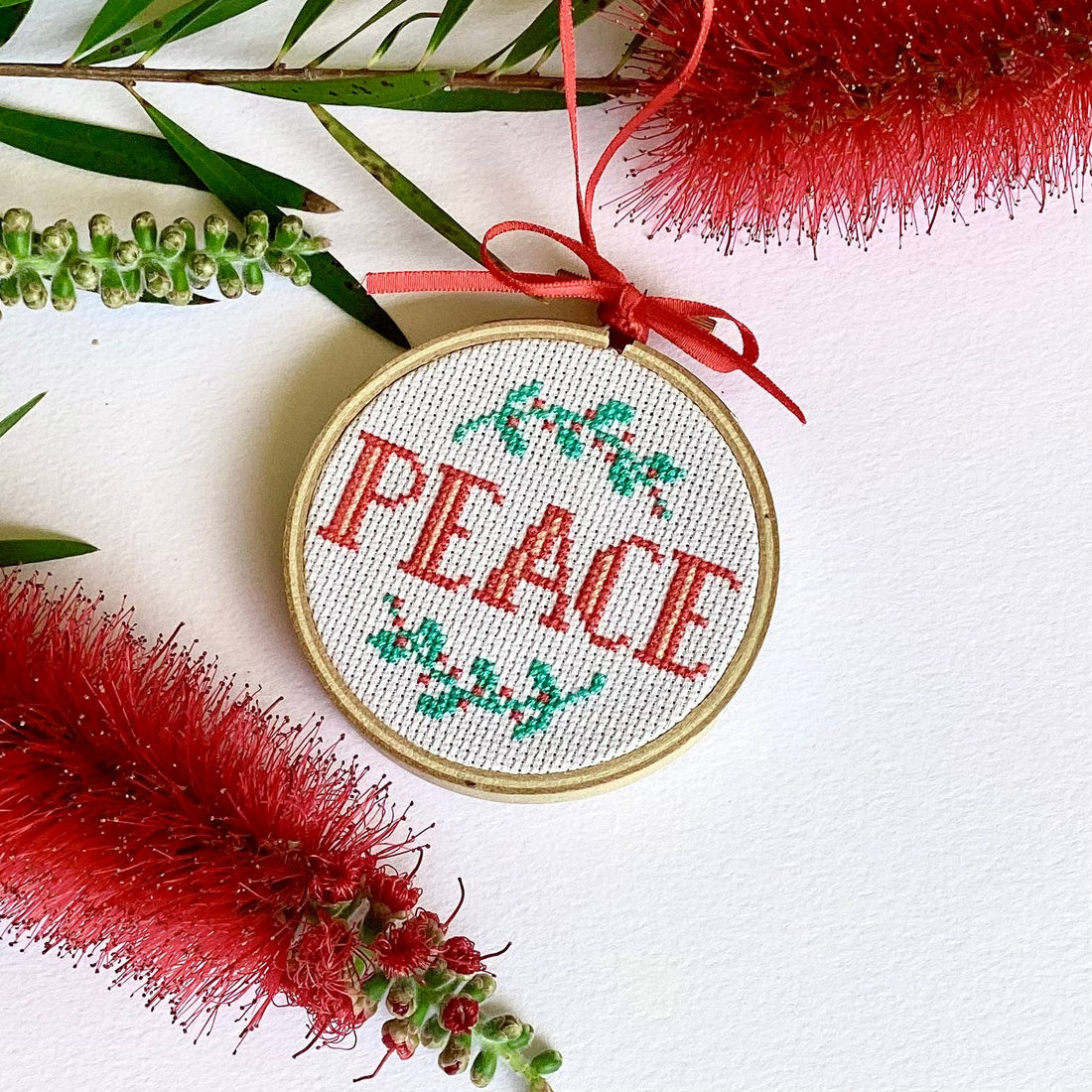 Peace Christmas Cross Stitch Kit - Craft Make Do