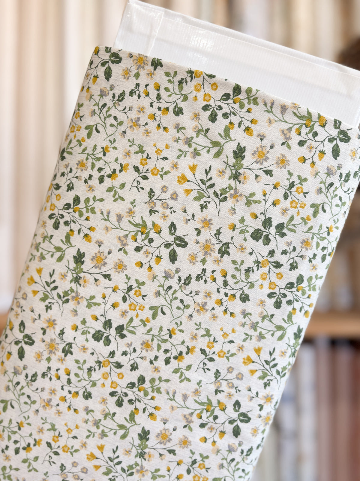 Yellow Buds on Cream 850525-D1-2 by Sevenberry