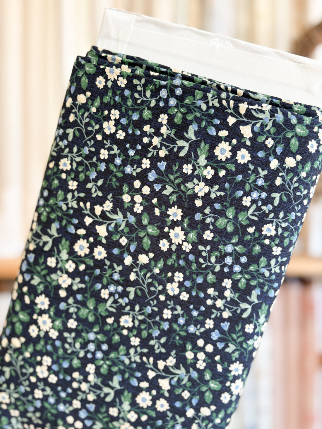 Blue Buds on Navy 850525-D1-5 by Sevenberry