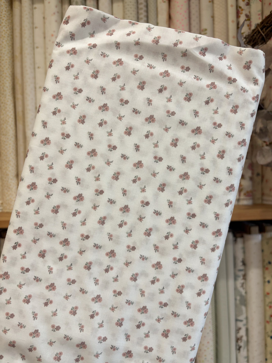 Pink Posies - Organic Voile by La Ta Te