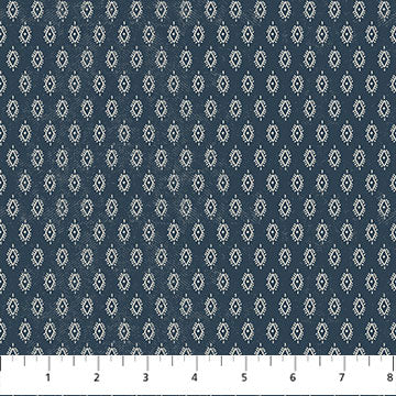 Fabric swatch white diamonds diagonal pattern on blue navy background