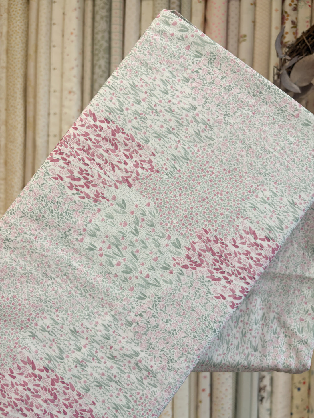 Pink Fields - Organic Poplin by La Ta Te