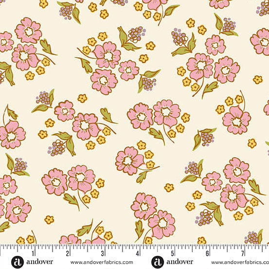 Stellar Blooms Cream - Celestial Garden by Andover Fabrics