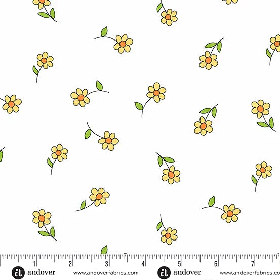 White Daises - Flutter by Andover Fabrics