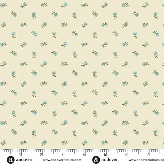 Pincushion Flower Cream - Dahlia by Andover Fabrics