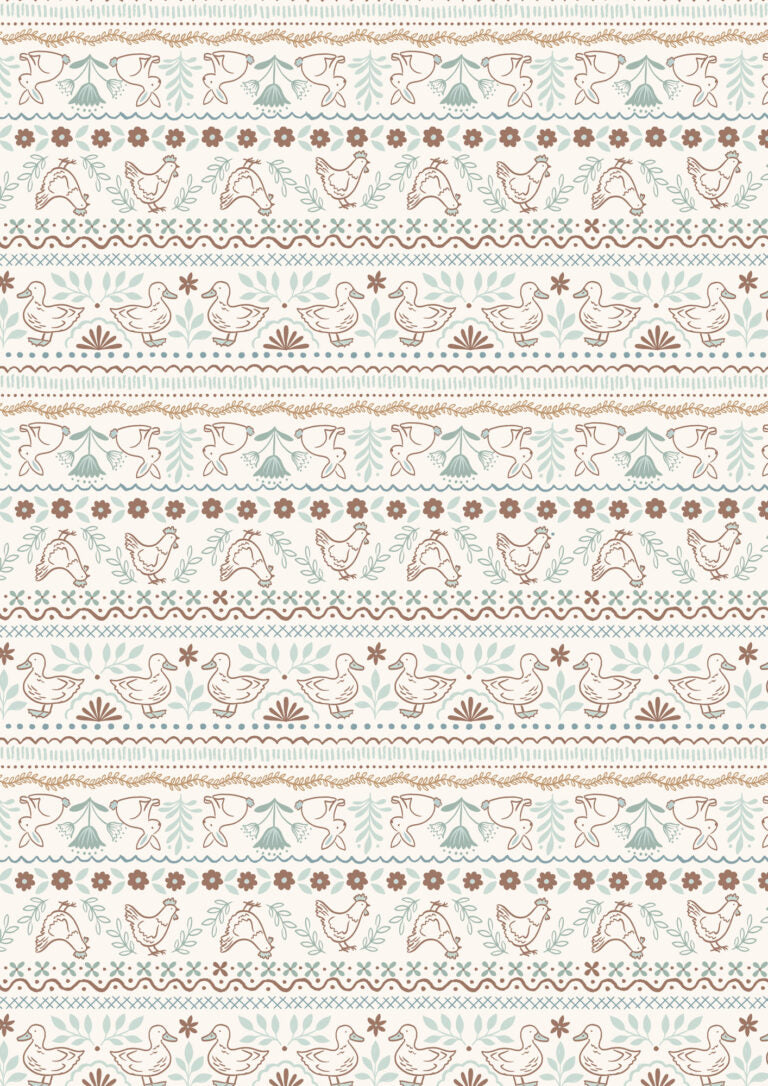 END OF BOLT 1.5m - Farm Friends Cream - Country Croft by Lewis & Irene