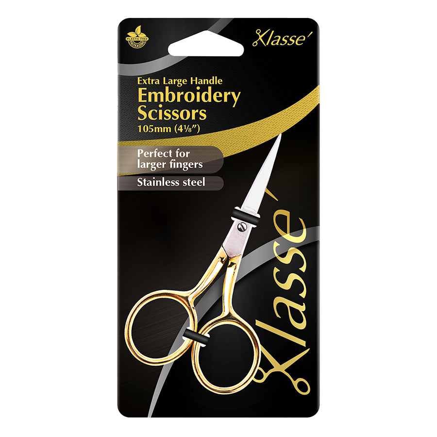 Embroidery Scissors with Extra Large Handle 4.5&quot; - Klasse