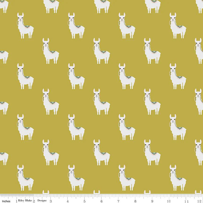 Alpacas Citron - Hibiscus by Riley Blake Designs