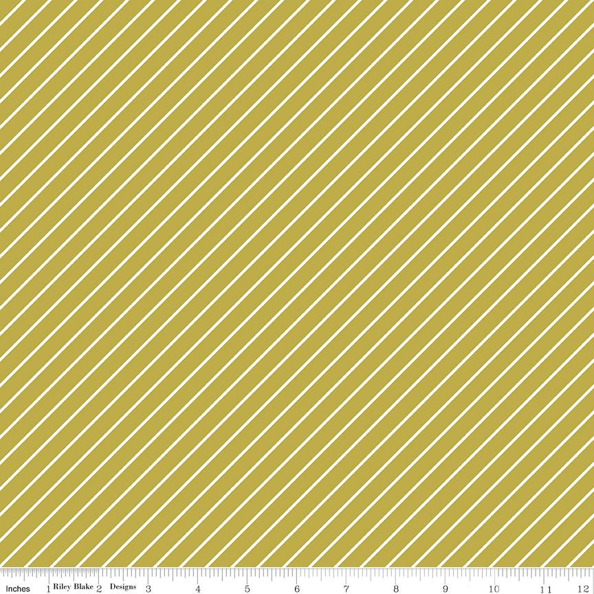 Stripes Citron - Hibiscus by Riley Blake Designs
