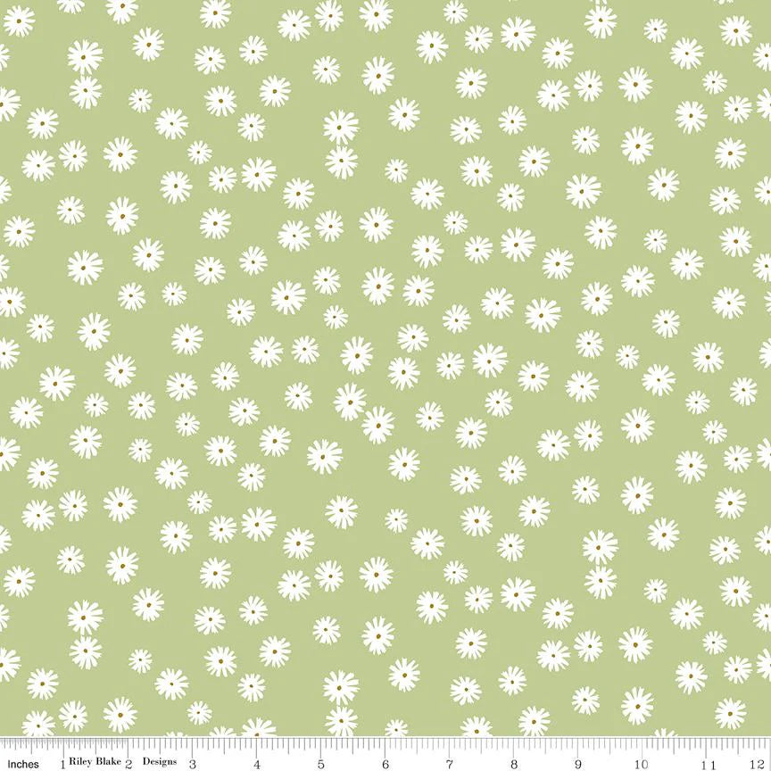 Daisies Green - Flower Garden by Riley Blake Designs