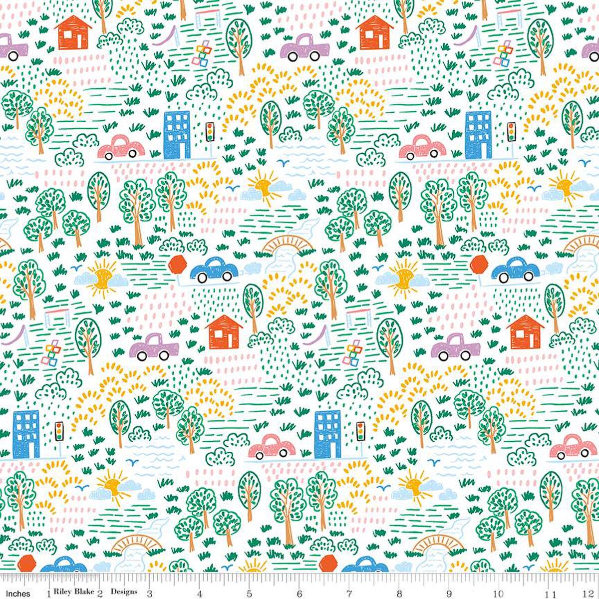 Neighbourhood White - Get Your Cray-On With Crayola by Riley Blake Designs