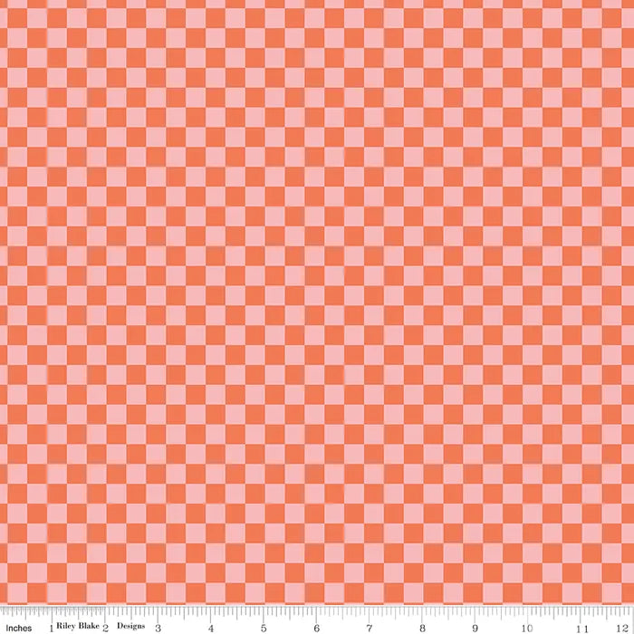 Checks Pink - Hey Pumpkin by Riley Blake Designs