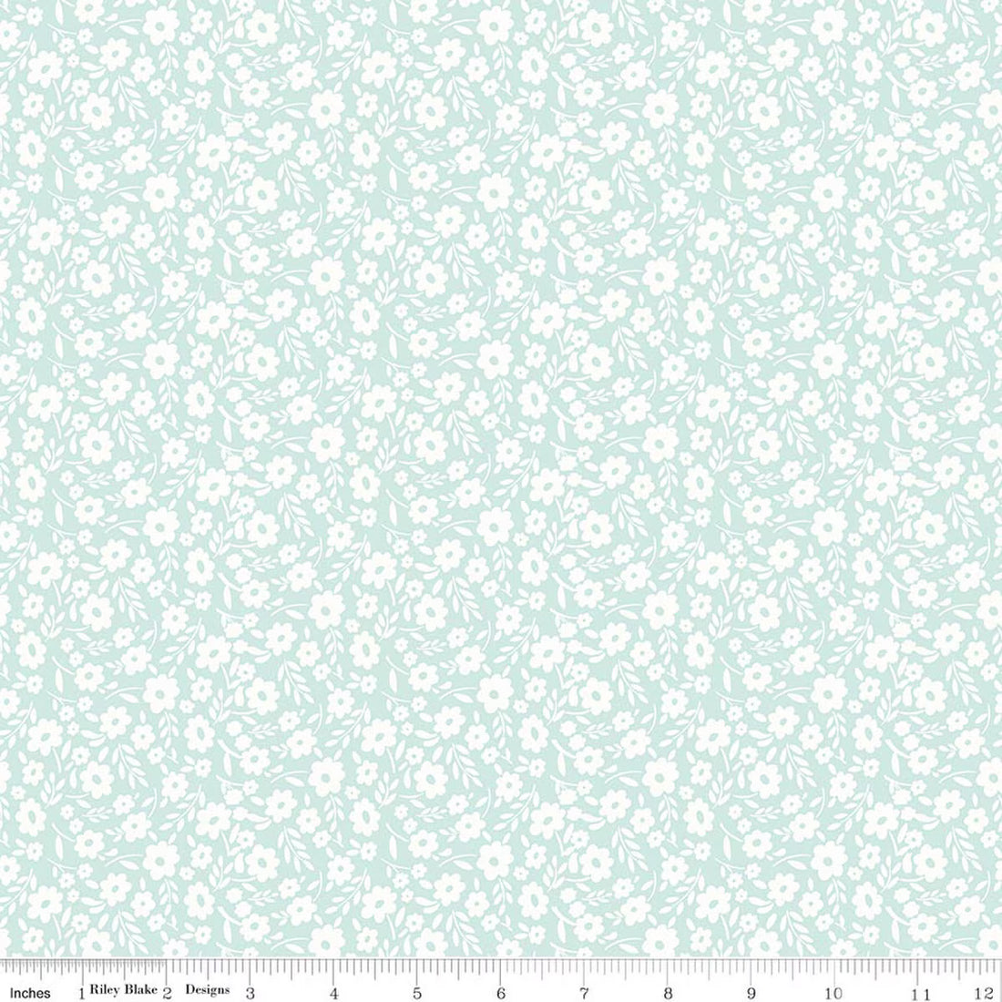 Floral Aqua - Little Posies by Riley Blake Designs