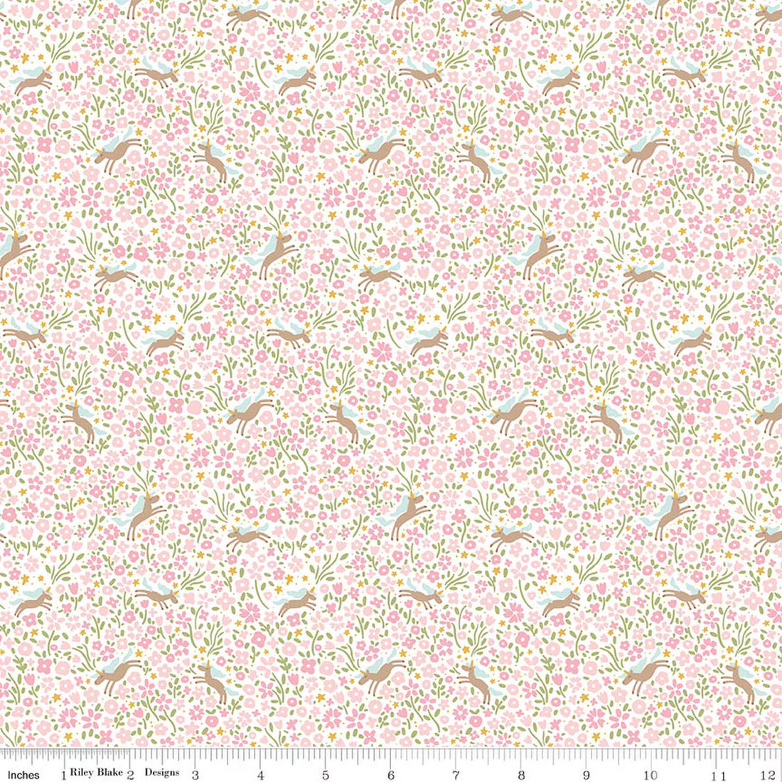 Unicorns Pink - Little Posies by Riley Blake Designs
