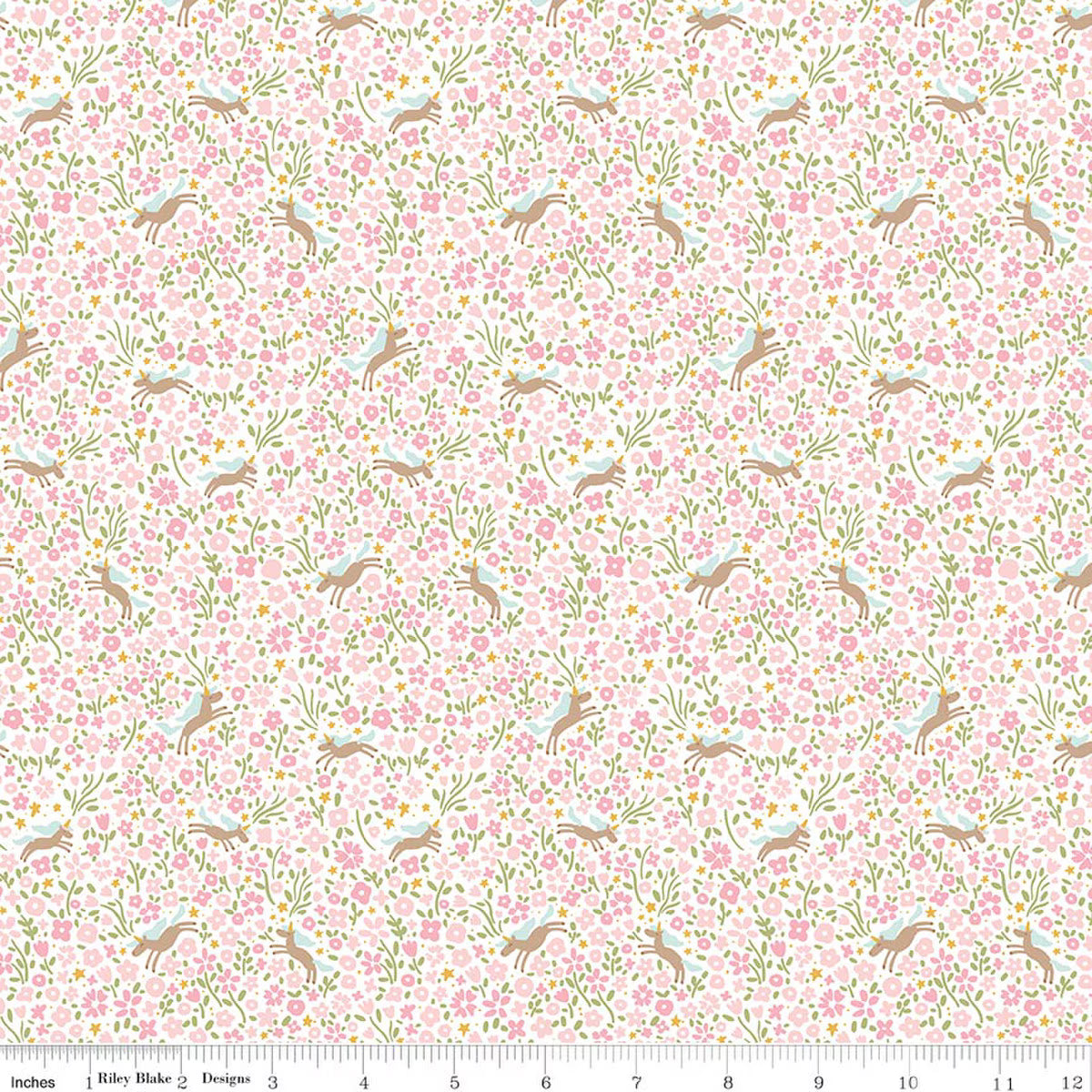 Unicorns Pink - Little Posies by Riley Blake Designs