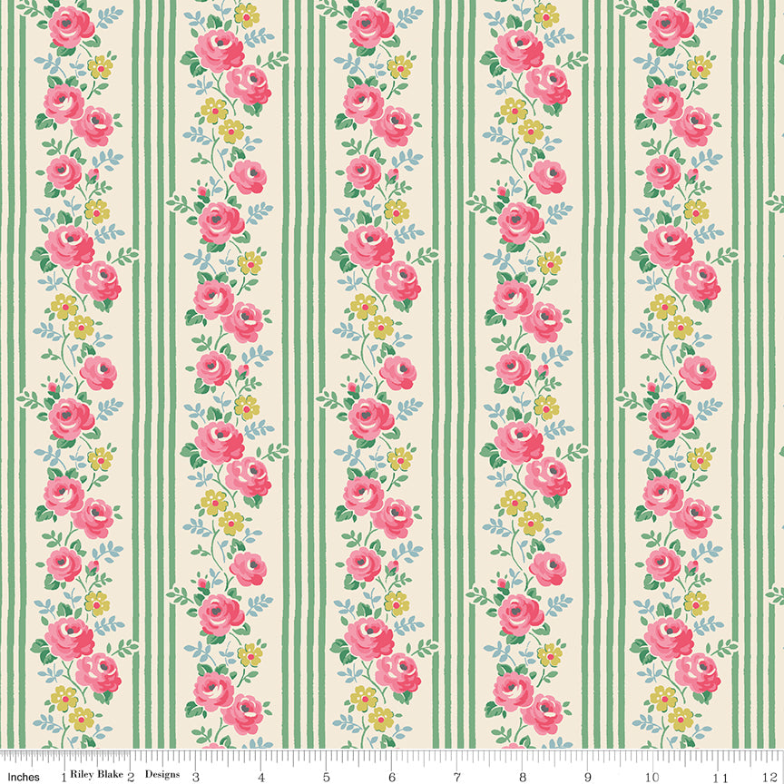 Stripe Green - Cath Kidston Signature by Riley Blake
