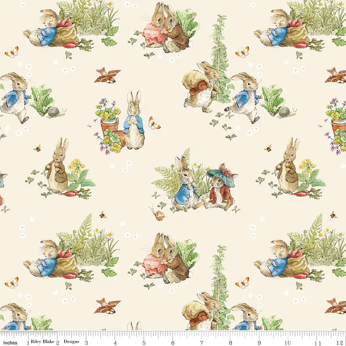 Main Cream - Peter Rabbit & Benjaimin Bunny by Riley Blake Designs