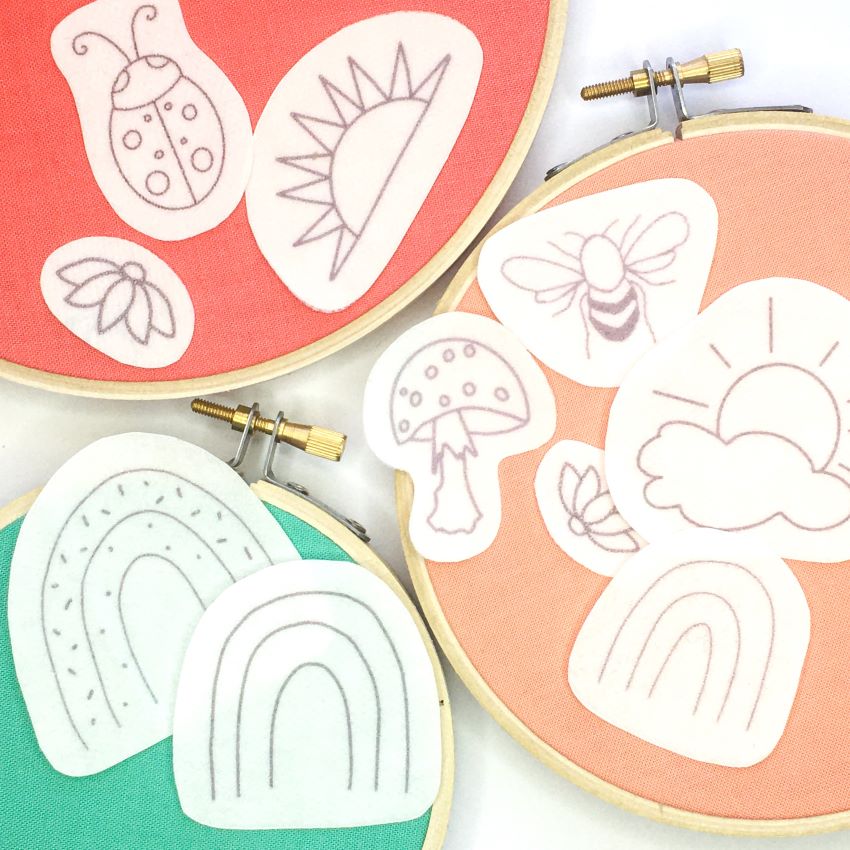 Sunny Rainbows Stick & Stitch Pack - Craft Make Do