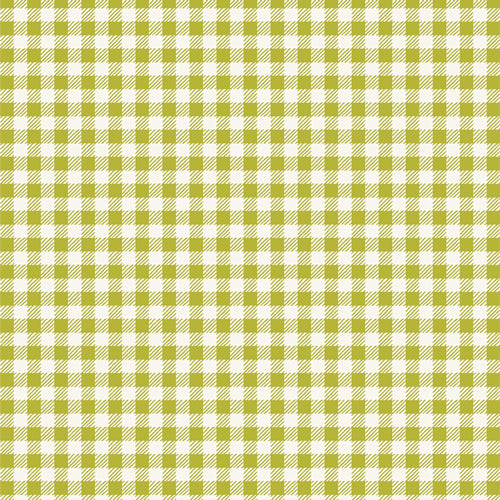 Fabric swatch green and white gingham check