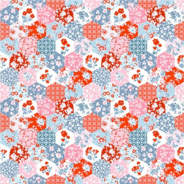 Quilted Roses Multi - Elise by Poppie Cotton