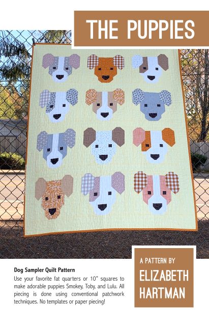 The Puppies Quilt Pattern - Elizabeth Hartman