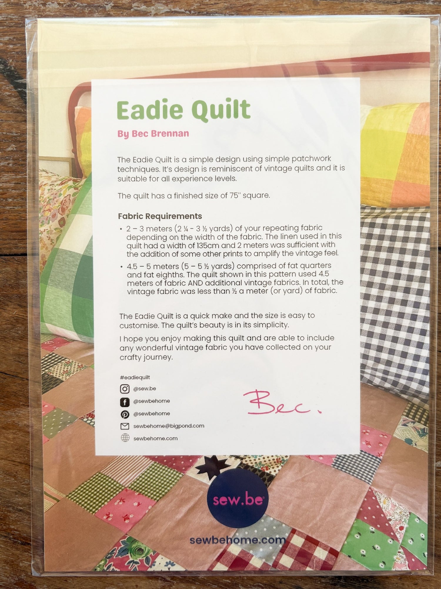 Eadie Quilt - Sew.Be