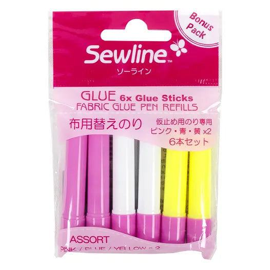 Glue Pen Refills 6 Pack (Multi) - Sewline