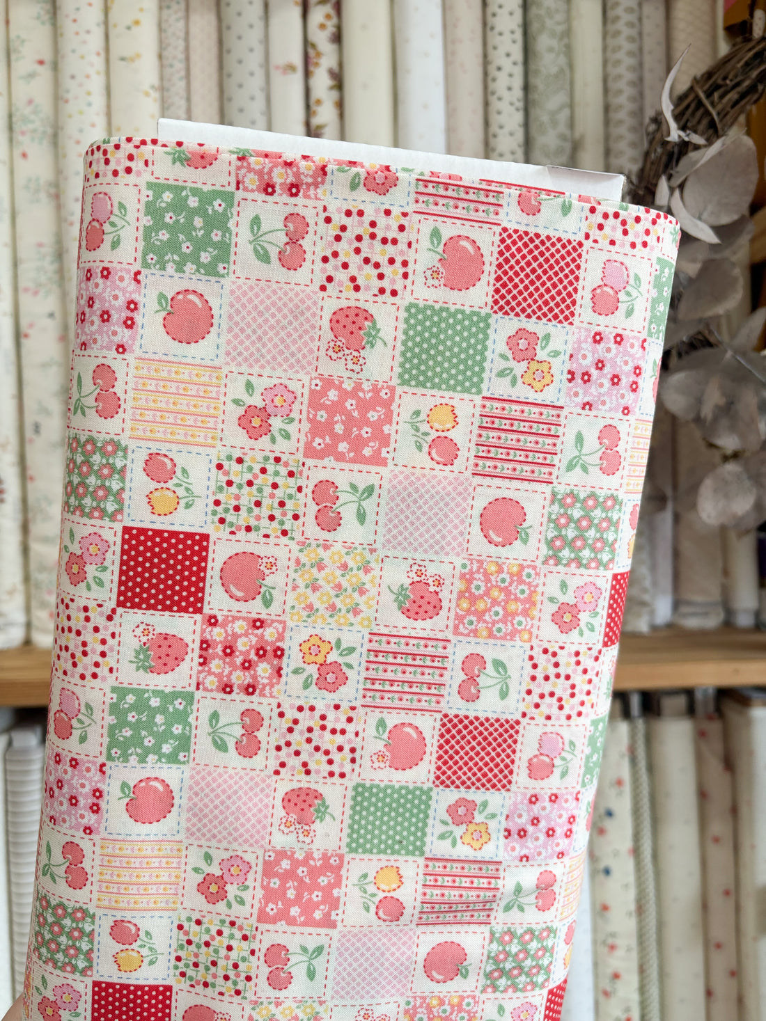 Strawberry Patchwork Red HM10725-B by Handworks