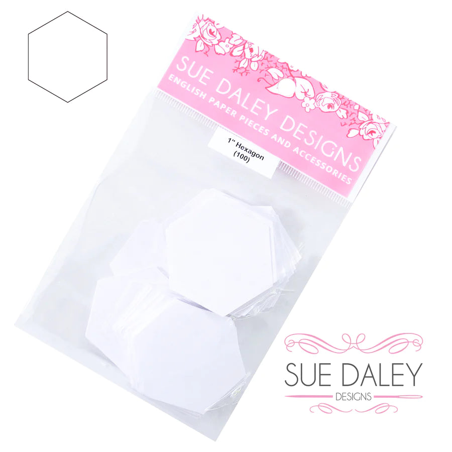 3" Hexagon Papers (Pack of 100) - Sue Daley Designs