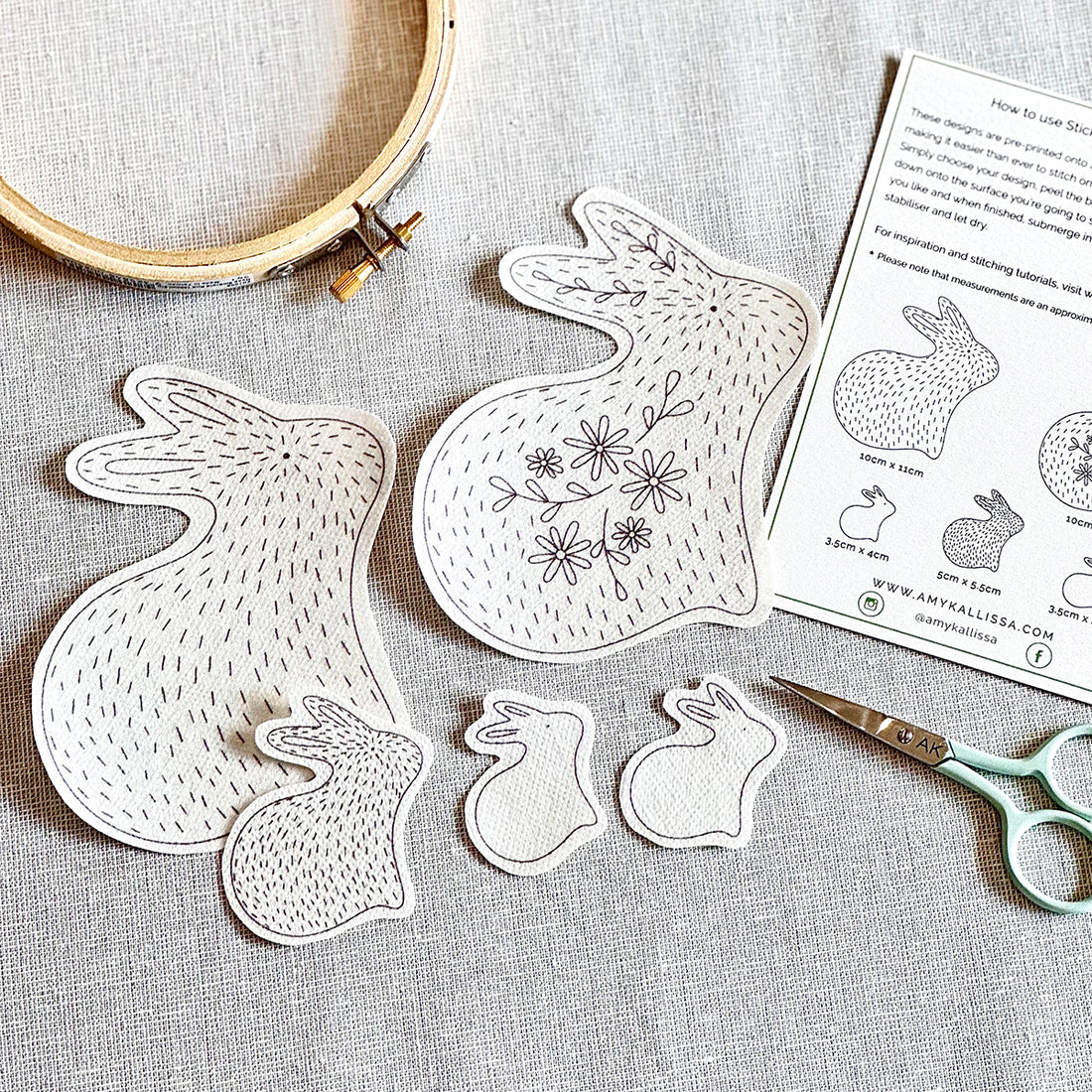 Honey Bunny Stick & Stitch Packs - Amy Kallissa