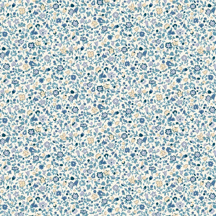Posy Haze A - Denim Florals - Liberty Quilting Cotton