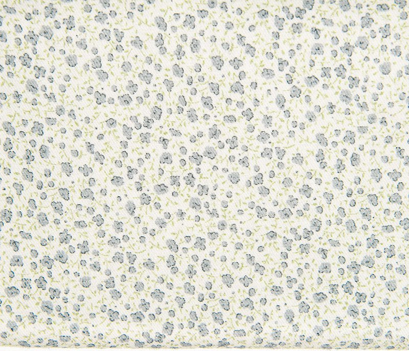 Sage Grey - Baby Flower Twill by La Ta Te