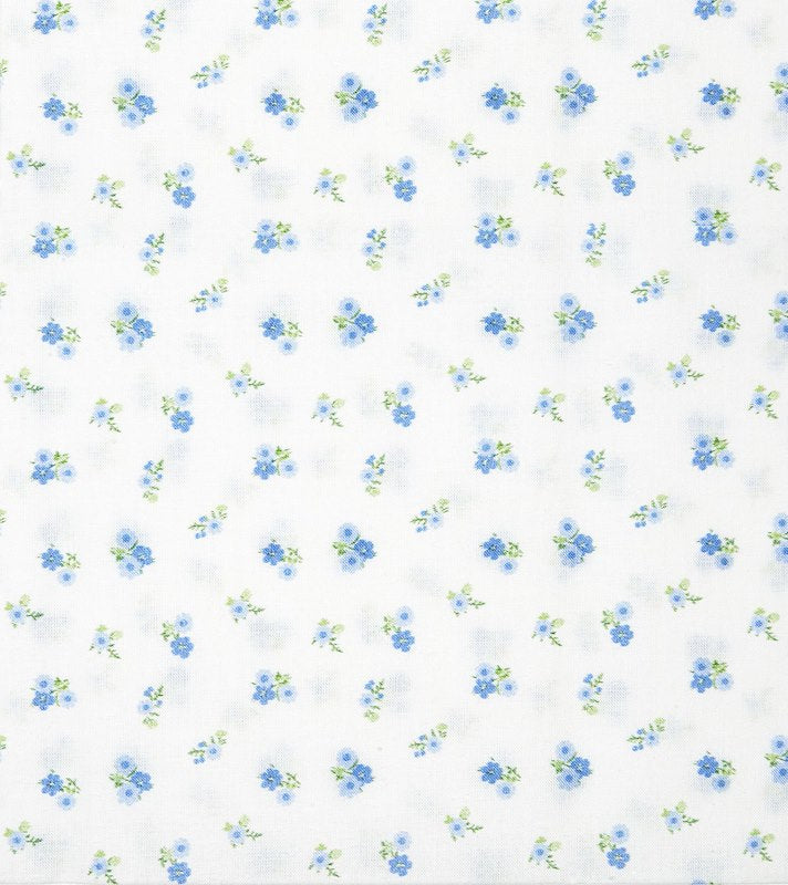 Blue Posies - Organic Voile by La Ta Te