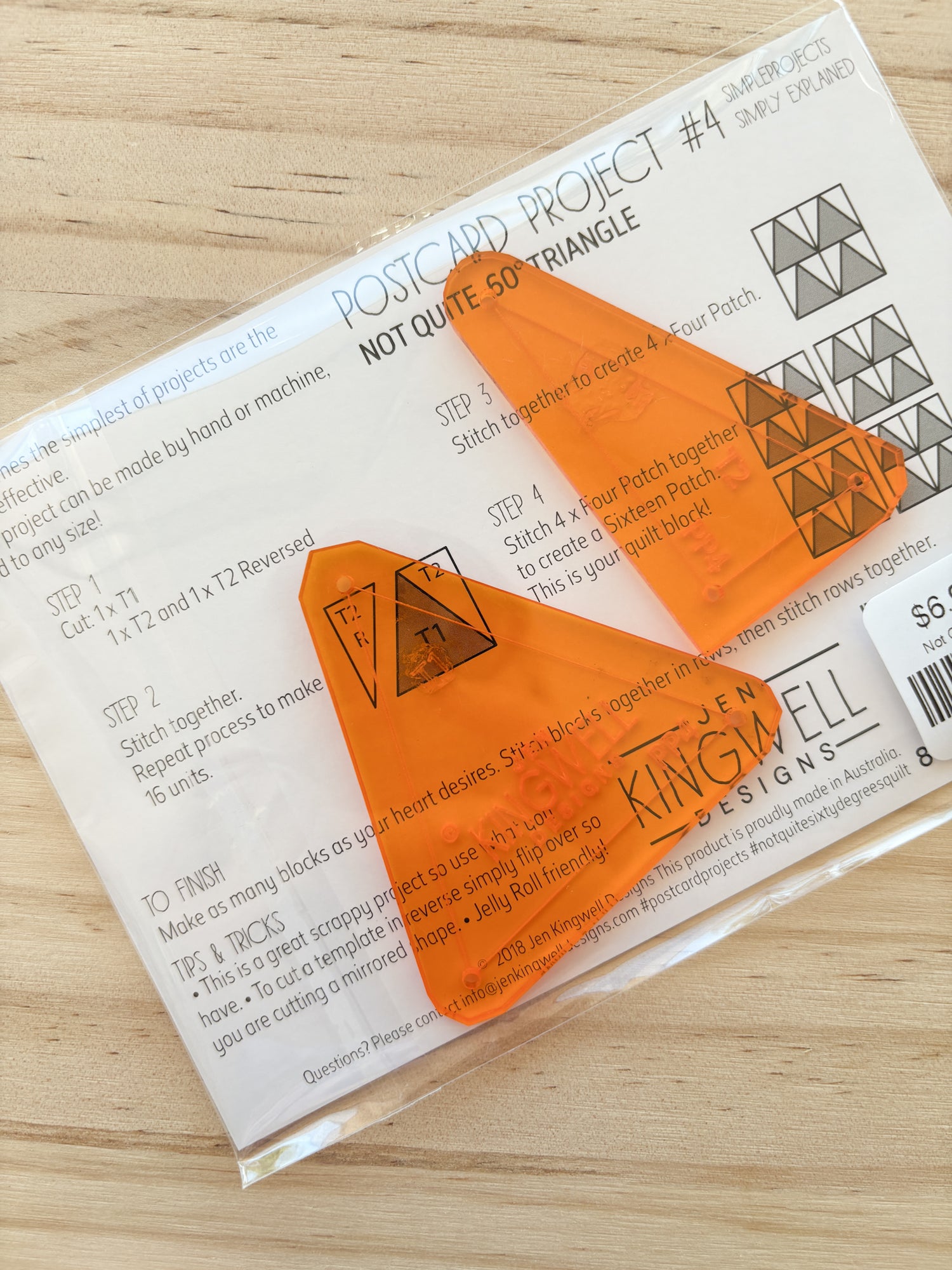 Not Quite 60 Degree Triangle - Postcard Project