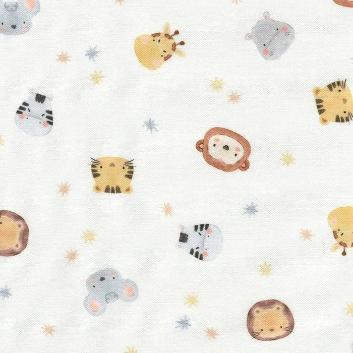 Cute Faces Ivory - The Wild Ones by Robert Kaufman
