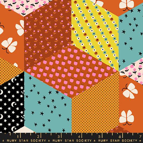 Tumbling Blocks Caramel - Ooh Lucky Lucky by Ruby Star Society