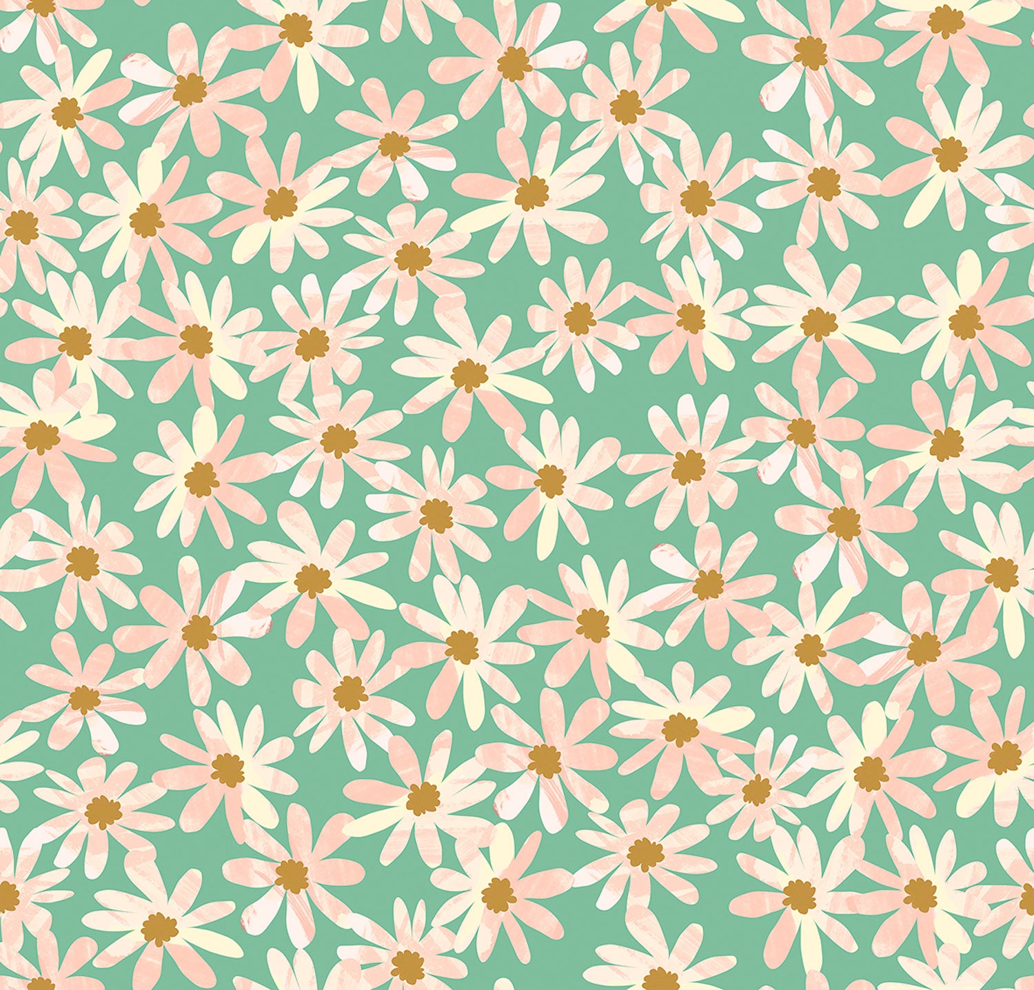 Daisy Chain Mint - Wee Blue Bell Flower Market by Lewis & Irene