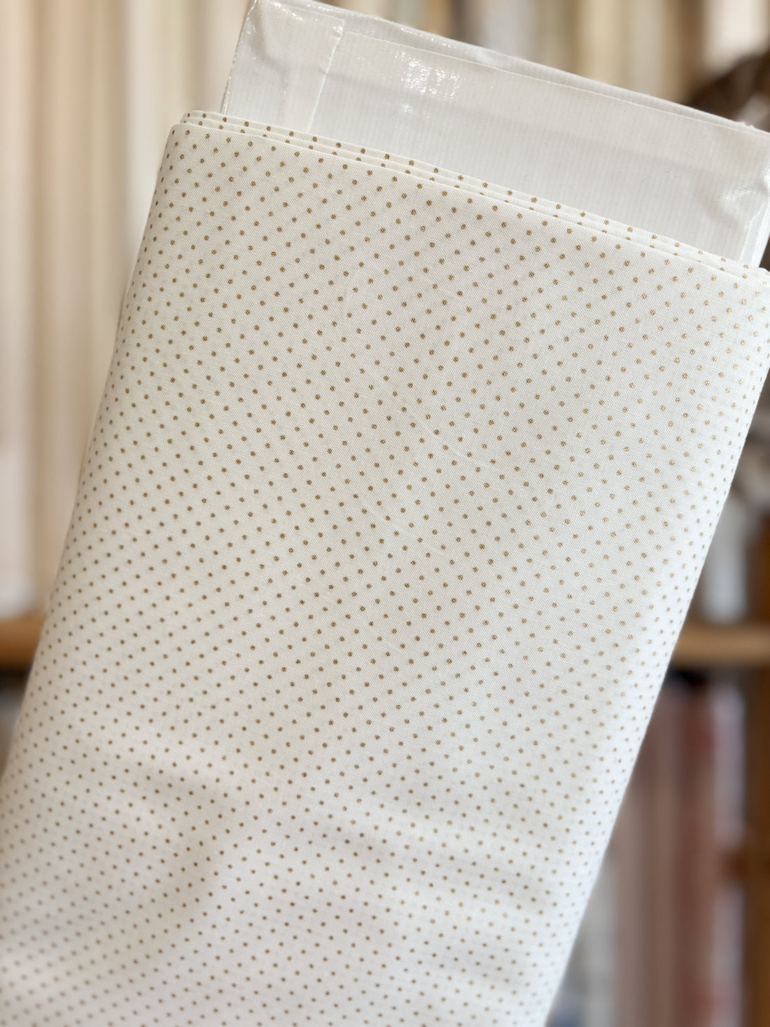 Gold Dot on White XC10692-A by Handworks