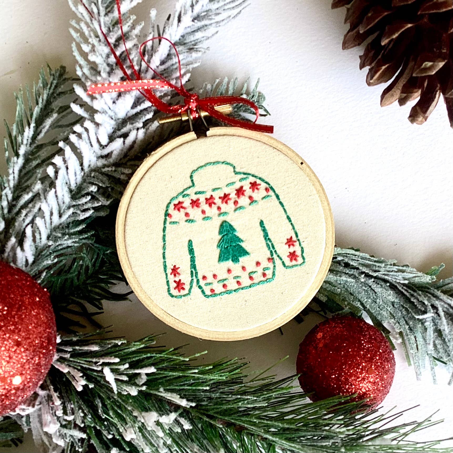 Christmas Jumper Embroidery Kit: Snowman - Craft Make Do